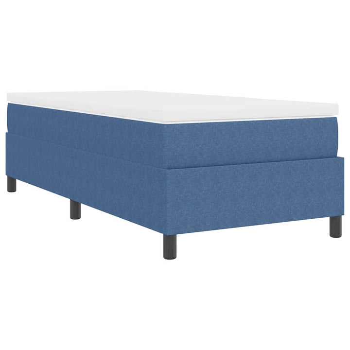 Box spring seng Blå og Hvid 90 x 190 cm Velourstof