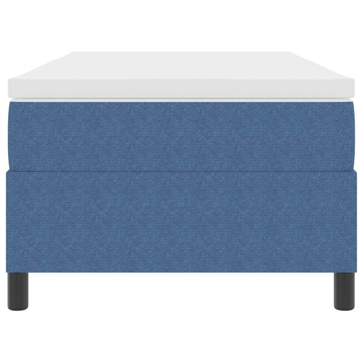 Box spring seng Blå og Hvid 90 x 190 cm Velourstof