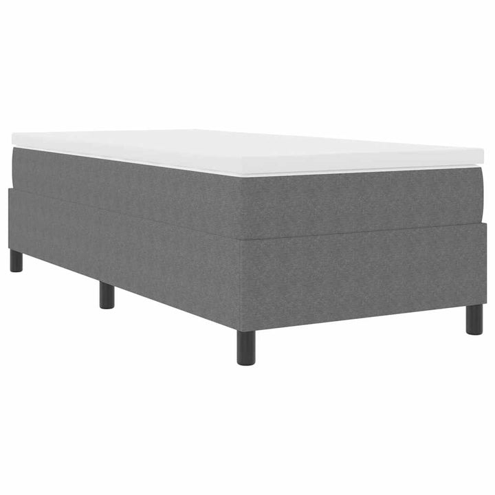 Box spring seng Lys Grå og Hvid 90 x 200 cm Velourstof
