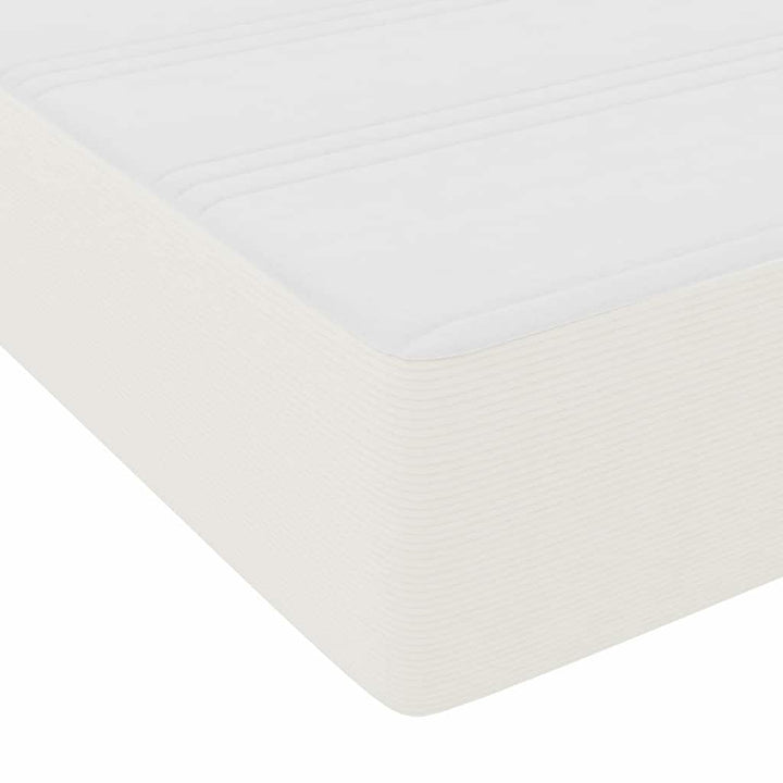 Box spring seng Creme og hvid 90 x 200 cm Velourstof
