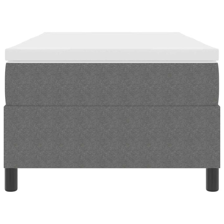 Box spring seng Lys Grå og Hvid 100 x 200 cm Velourstof