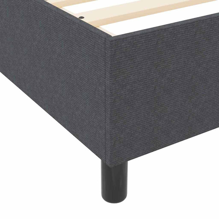 Box spring seng Mørkegrå og Hvid 100 x 200 cm Velourstof