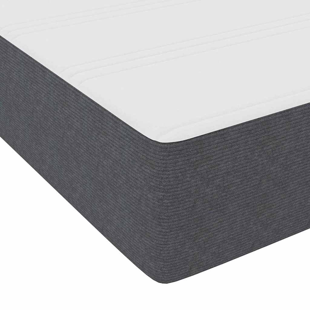 Box spring seng Mørkegrå og Hvid 100 x 200 cm Velourstof