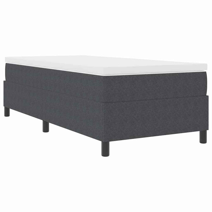 Box spring seng Mørkegrå og Hvid 100 x 200 cm Velourstof