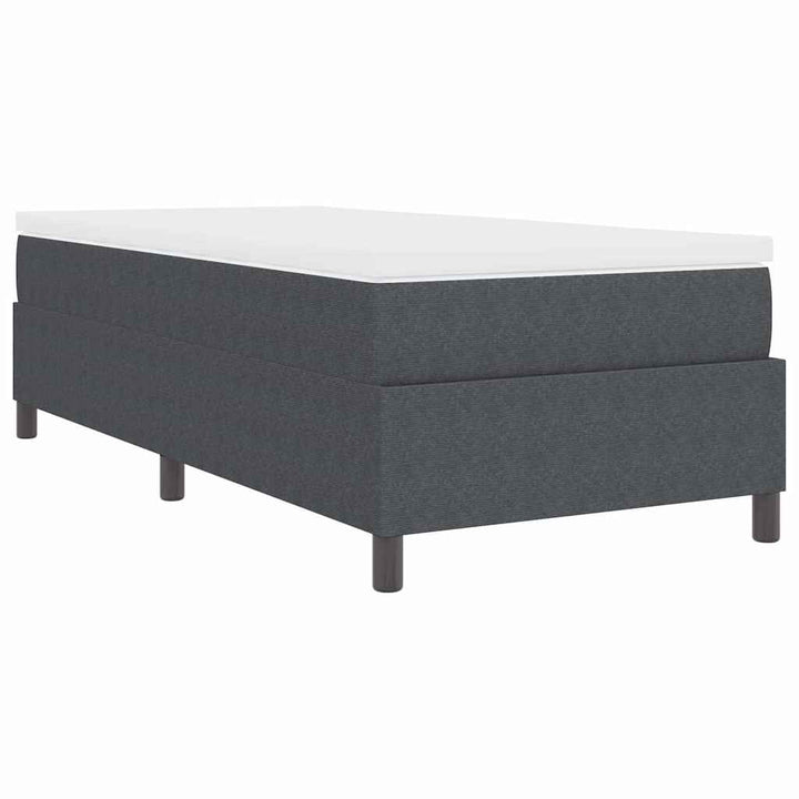 Box spring seng Mørkegrå og Hvid 100 x 200 cm Velourstof