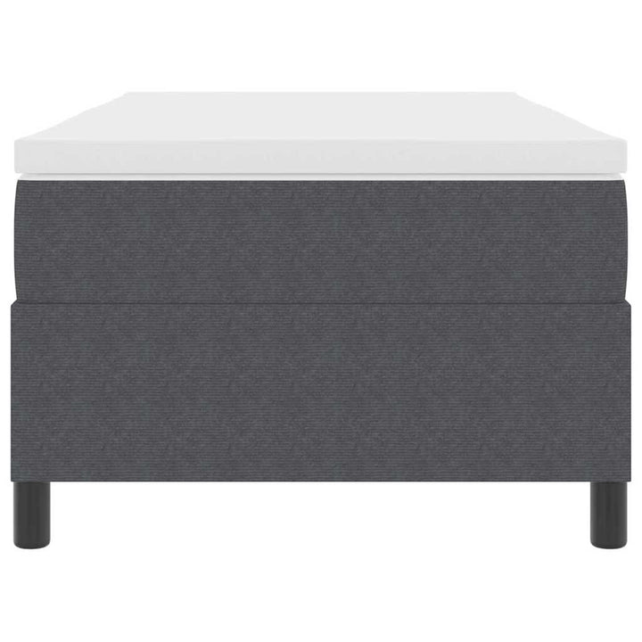 Box spring seng Mørkegrå og Hvid 100 x 200 cm Velourstof