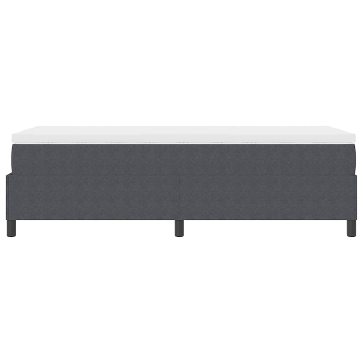 Box spring seng Mørkegrå og Hvid 100 x 200 cm Velourstof