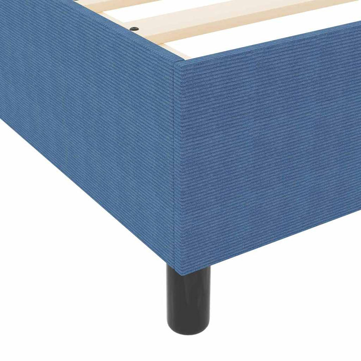 Box spring seng Blå og Hvid 100 x 200 cm Velourstof