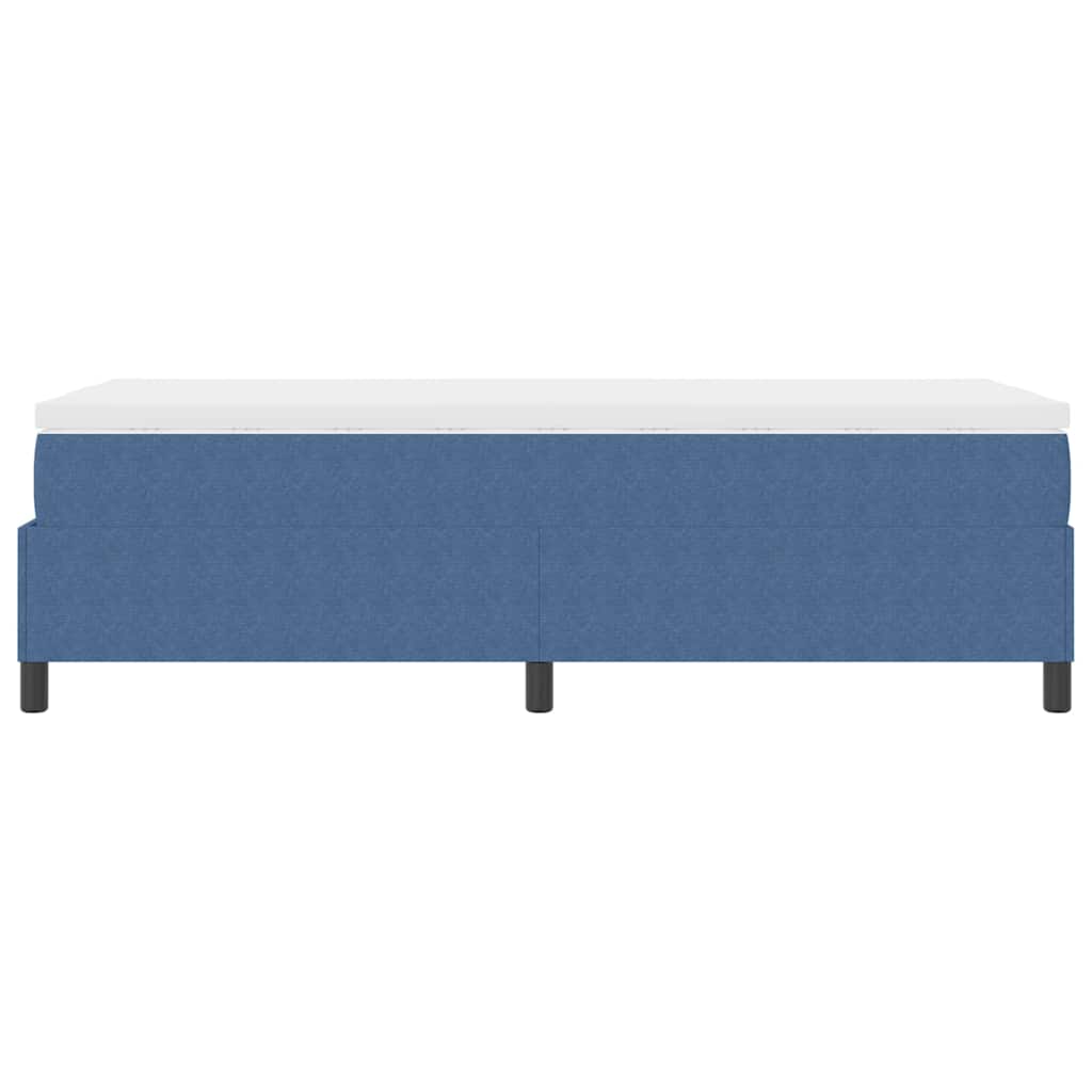 Box spring seng Blå og Hvid 100 x 200 cm Velourstof