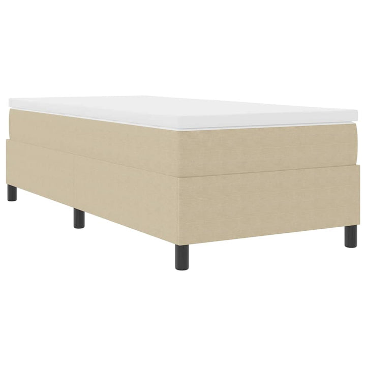 Box spring seng Lys Grå og Hvid 100 x 200 cm Velourstof