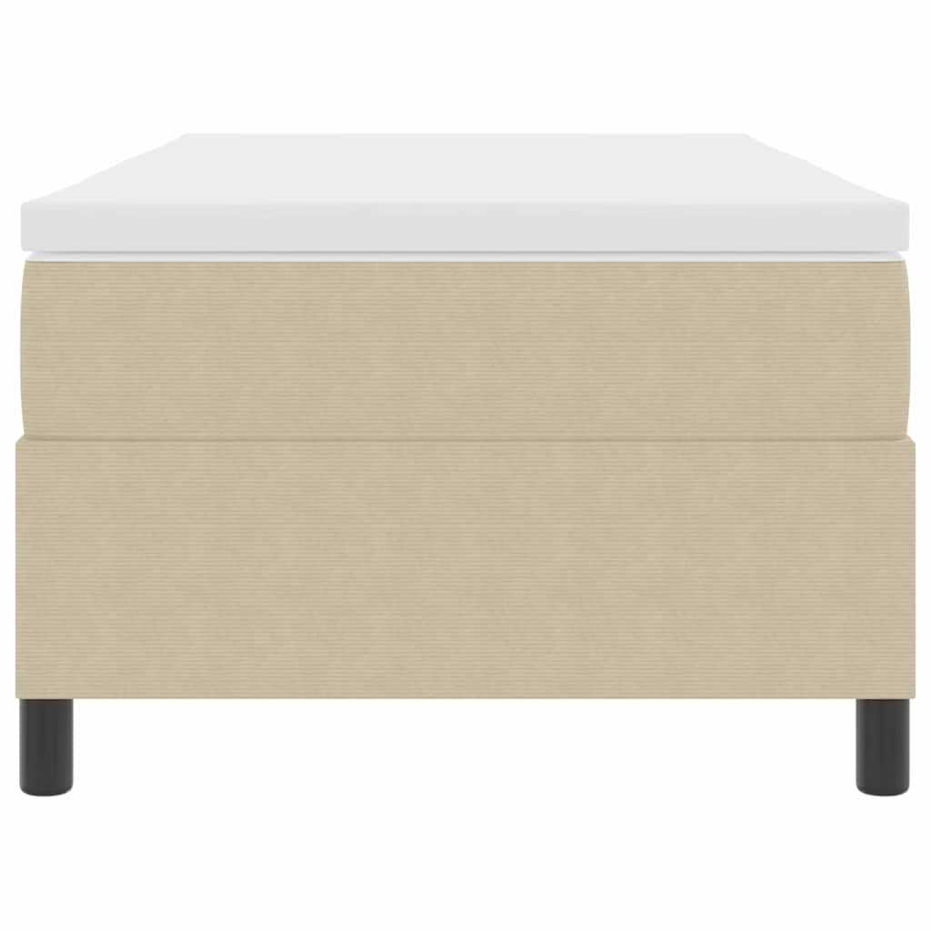 Box spring seng Lys Grå og Hvid 100 x 200 cm Velourstof