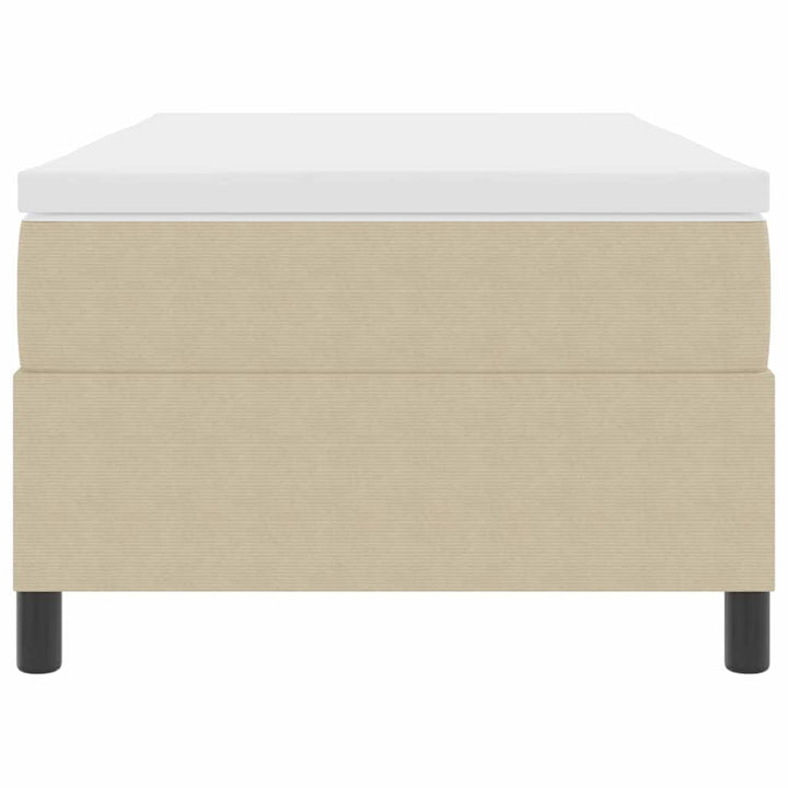 Box spring seng Lys Grå og Hvid 100 x 200 cm Velourstof