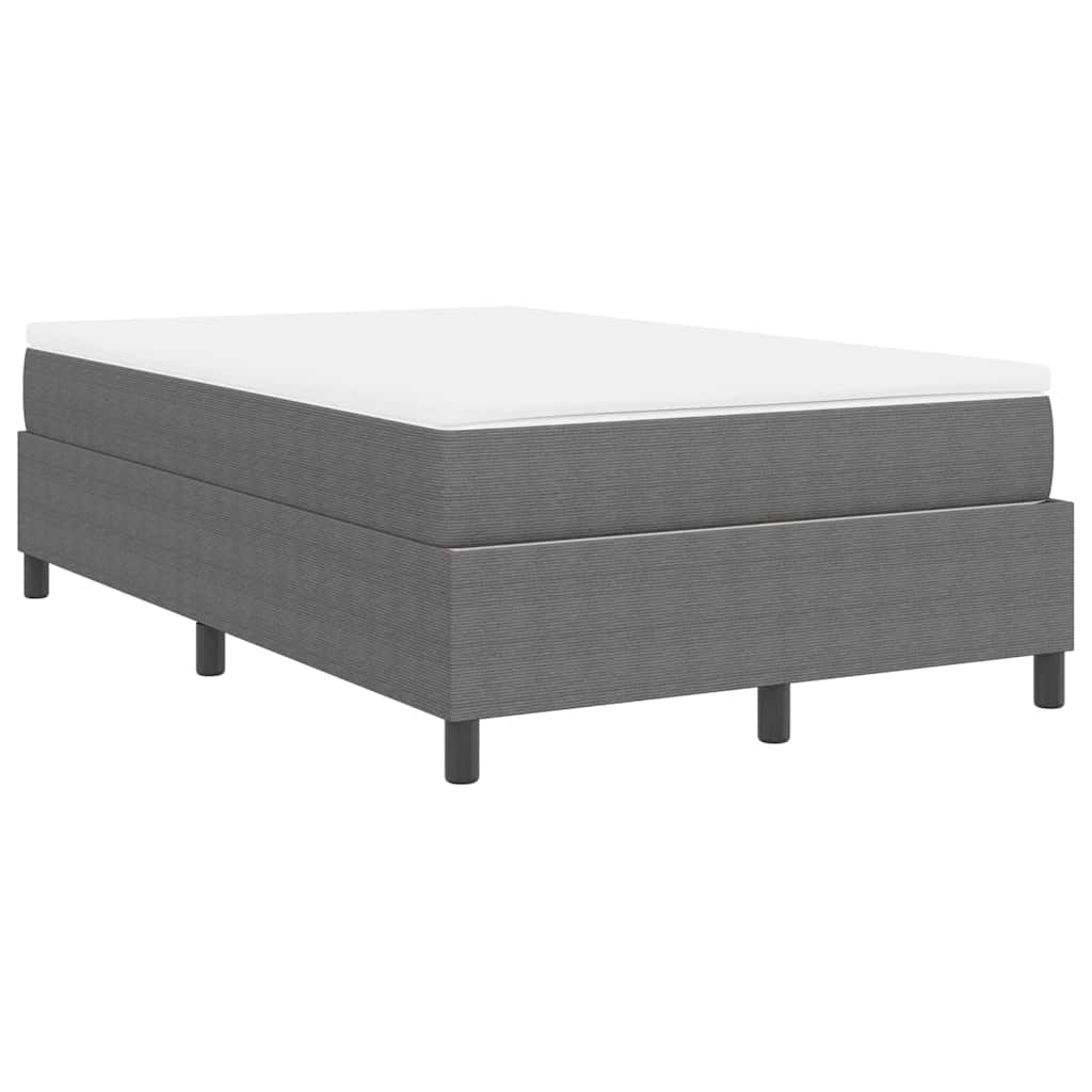 Box spring seng Lys Grå og Hvid 120 x 190 cm Velourstof