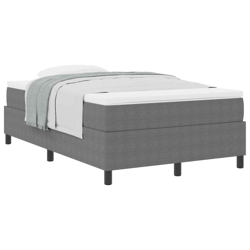 Box spring seng Lys Grå og Hvid 120 x 190 cm Velourstof