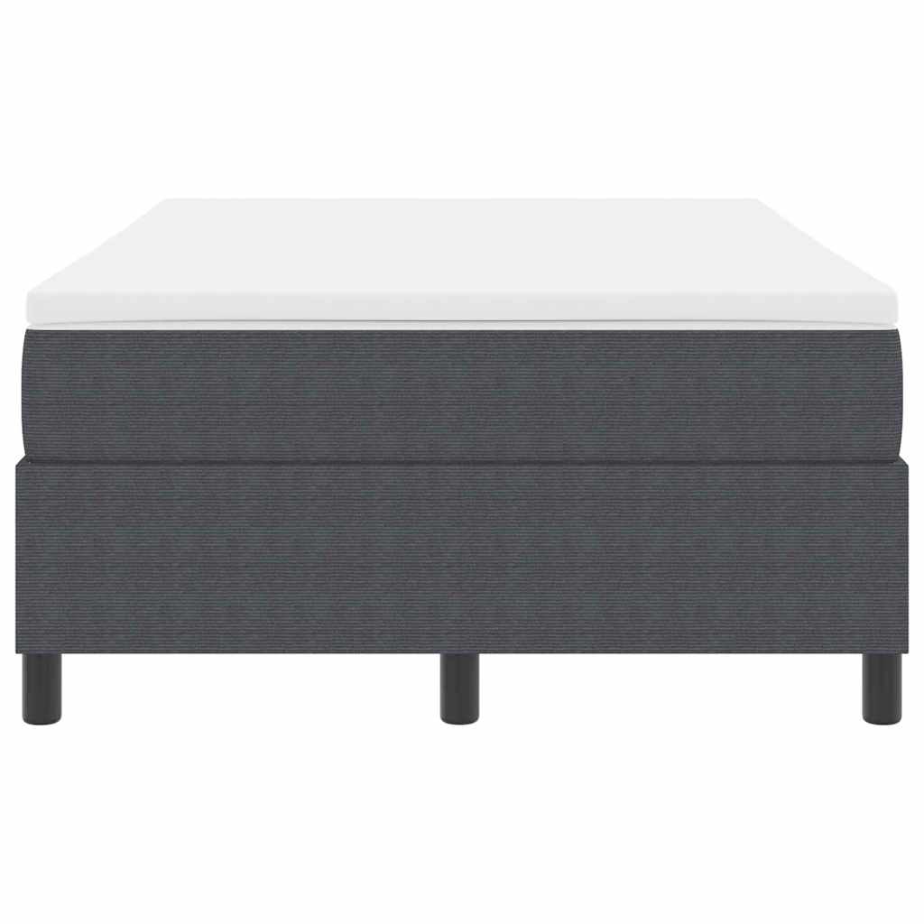 Box spring seng Mørkegrå og Hvid 120 x 190 cm Velourstof