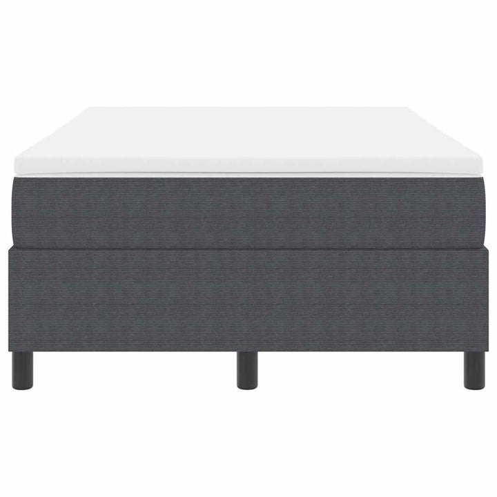 Box spring seng Mørkegrå og Hvid 120 x 190 cm Velourstof
