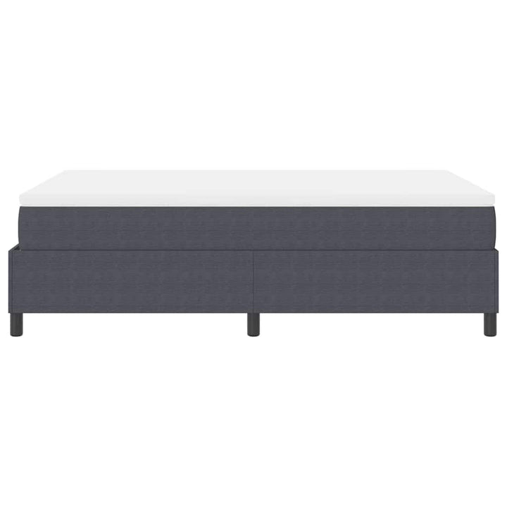 Box spring seng Mørkegrå og Hvid 120 x 190 cm Velourstof