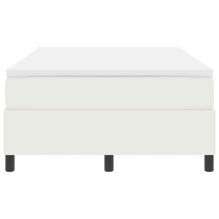 Box spring seng Creme og hvid 120 x 190 cm Velourstof