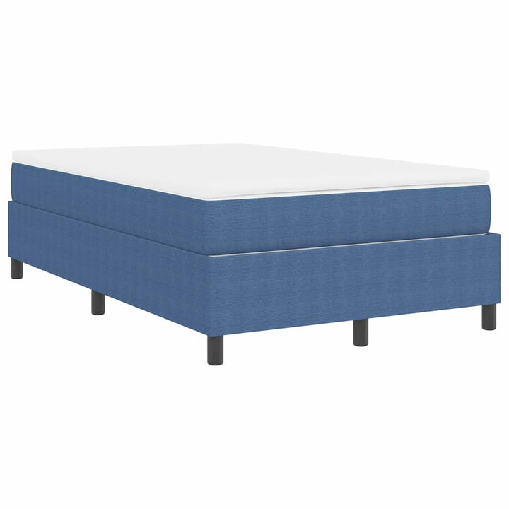 Box spring seng Blå og Hvid 120 x 190 cm Velourstof