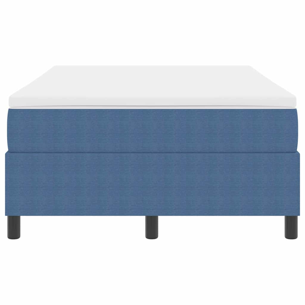 Box spring seng Blå og Hvid 120 x 190 cm Velourstof