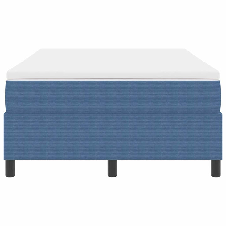 Box spring seng Blå og Hvid 120 x 190 cm Velourstof
