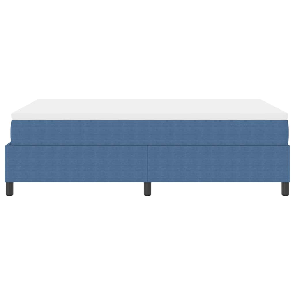 Box spring seng Blå og Hvid 120 x 190 cm Velourstof