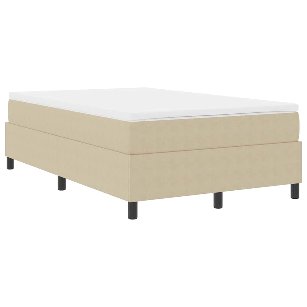 Box spring seng Lys Grå og Hvid 120 x 190 cm Velourstof