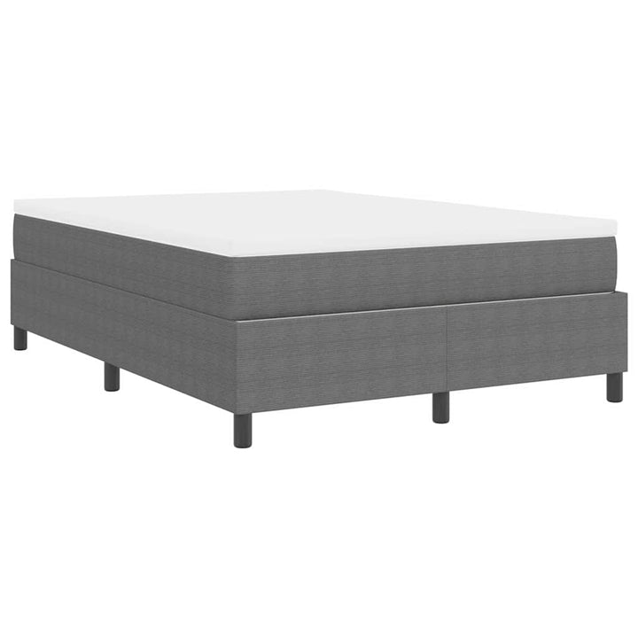 Box spring seng Lys Grå og Hvid 140 x 190 cm Velourstof