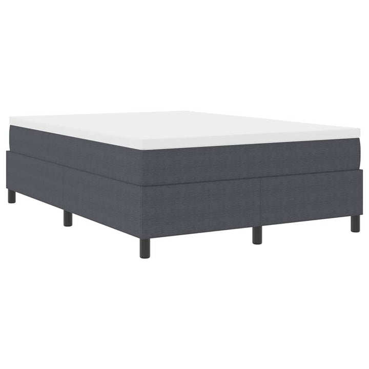 Box spring seng Mørkegrå og Hvid 140 x 200 cm Velourstof