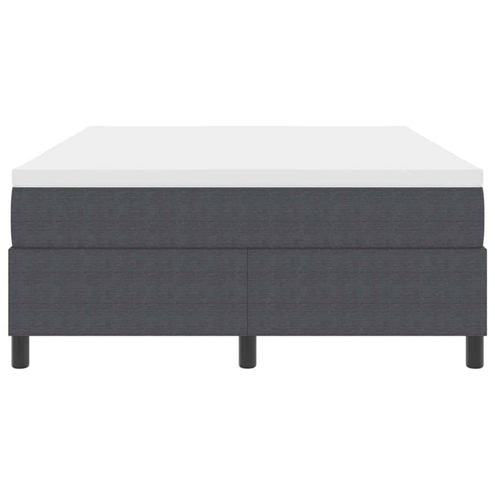 Box spring seng Mørkegrå og Hvid 140 x 200 cm Velourstof
