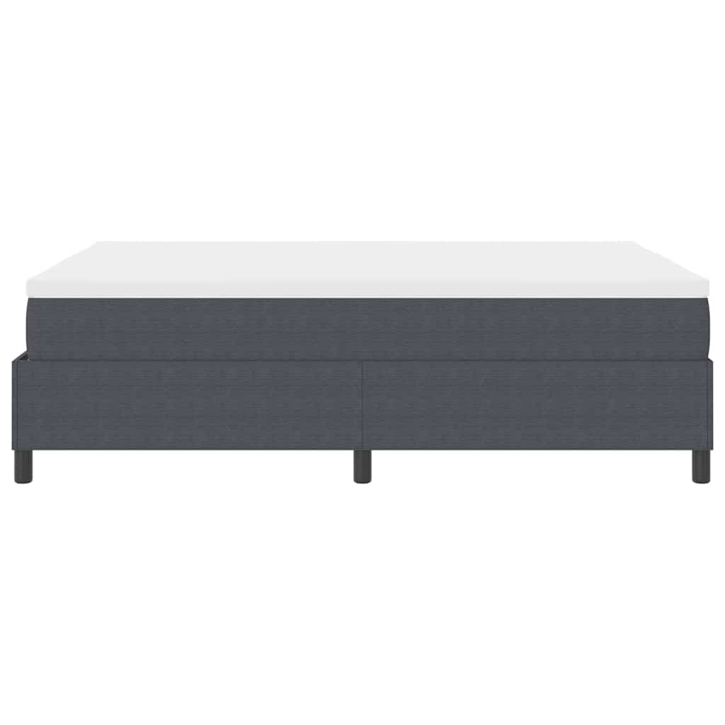 Box spring seng Mørkegrå og Hvid 140 x 200 cm Velourstof