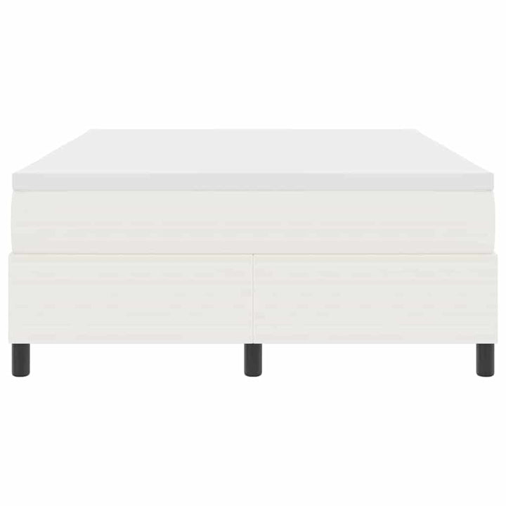 Box spring seng Creme og hvid 140 x 200 cm Velourstof