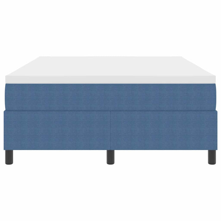 Box spring seng Blå og Hvid 140 x 200 cm Velourstof