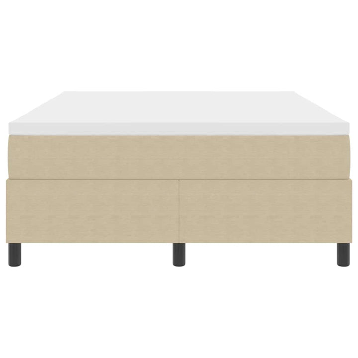 Box spring seng Lys Grå og Hvid 140 x 200 cm Velourstof