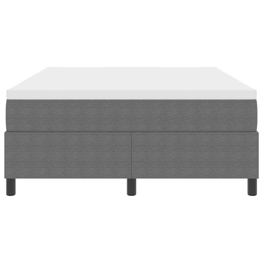 Box spring seng Lys Grå og Hvid 160 x 200 cm Velourstof