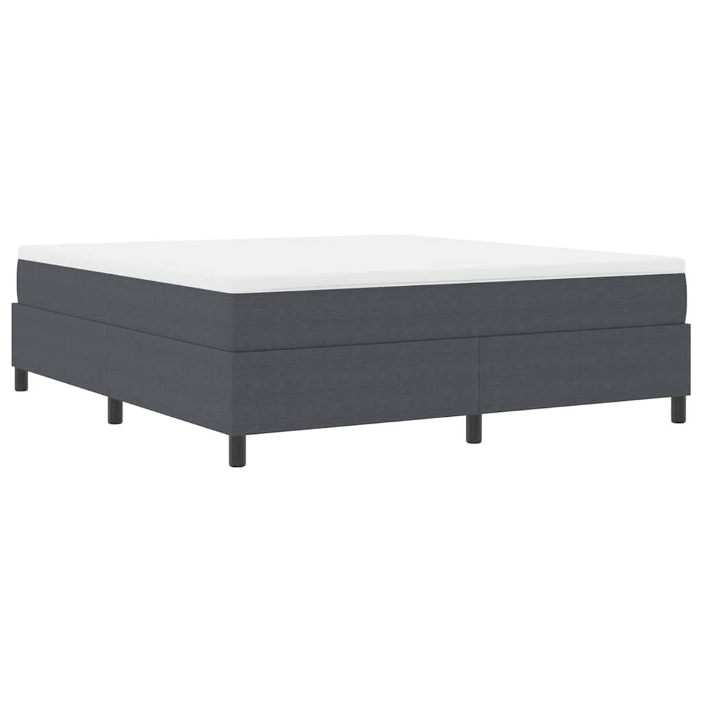Box spring seng Mørkegrå og Hvid 180 x 200 cm Velourstof