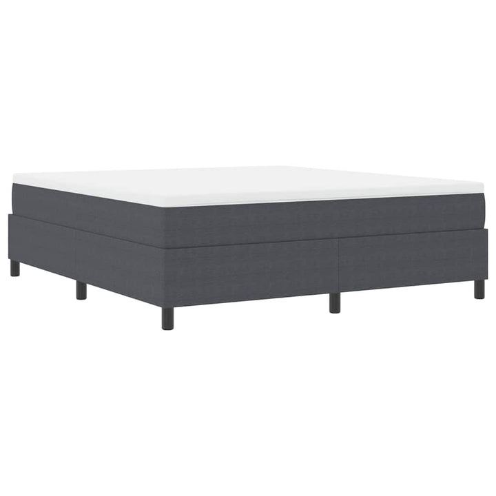 Box spring seng Mørkegrå og Hvid 180 x 200 cm Velourstof