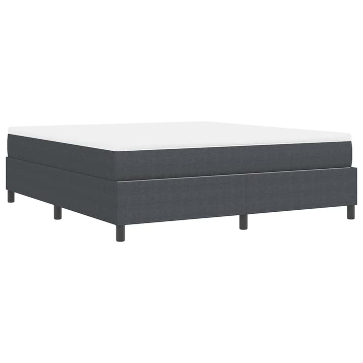 Box spring seng Mørkegrå og Hvid 180 x 200 cm Velourstof