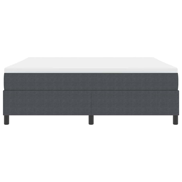 Box spring seng Mørkegrå og Hvid 180 x 200 cm Velourstof