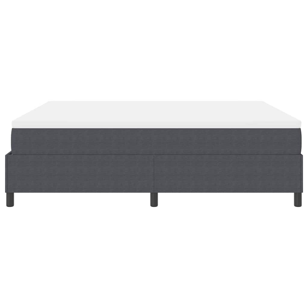 Box spring seng Mørkegrå og Hvid 180 x 200 cm Velourstof