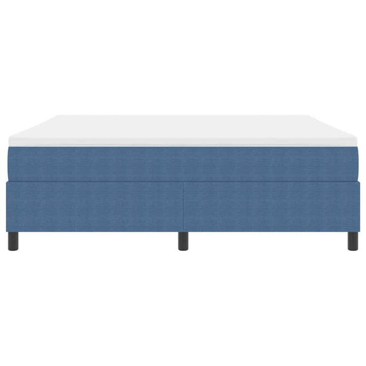 Box spring seng Blå og Hvid 180 x 200 cm Velourstof