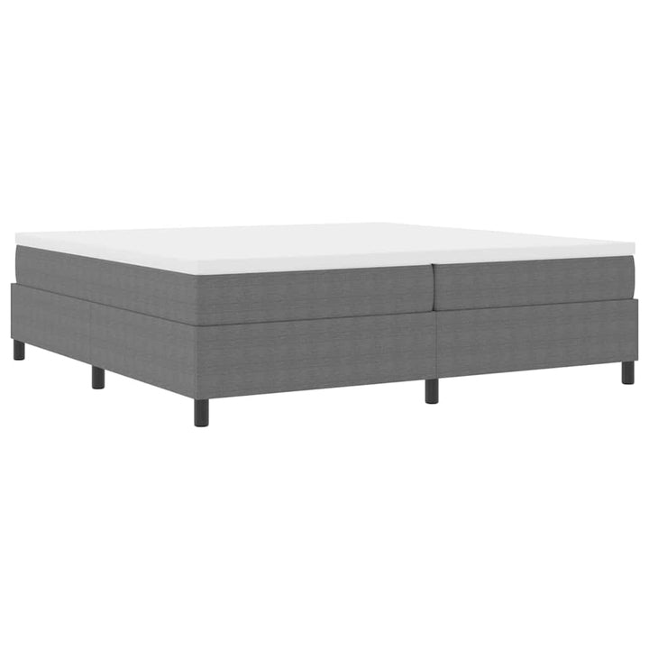 Box spring seng Lys Grå og Hvid 200 x 200 cm Velourstof