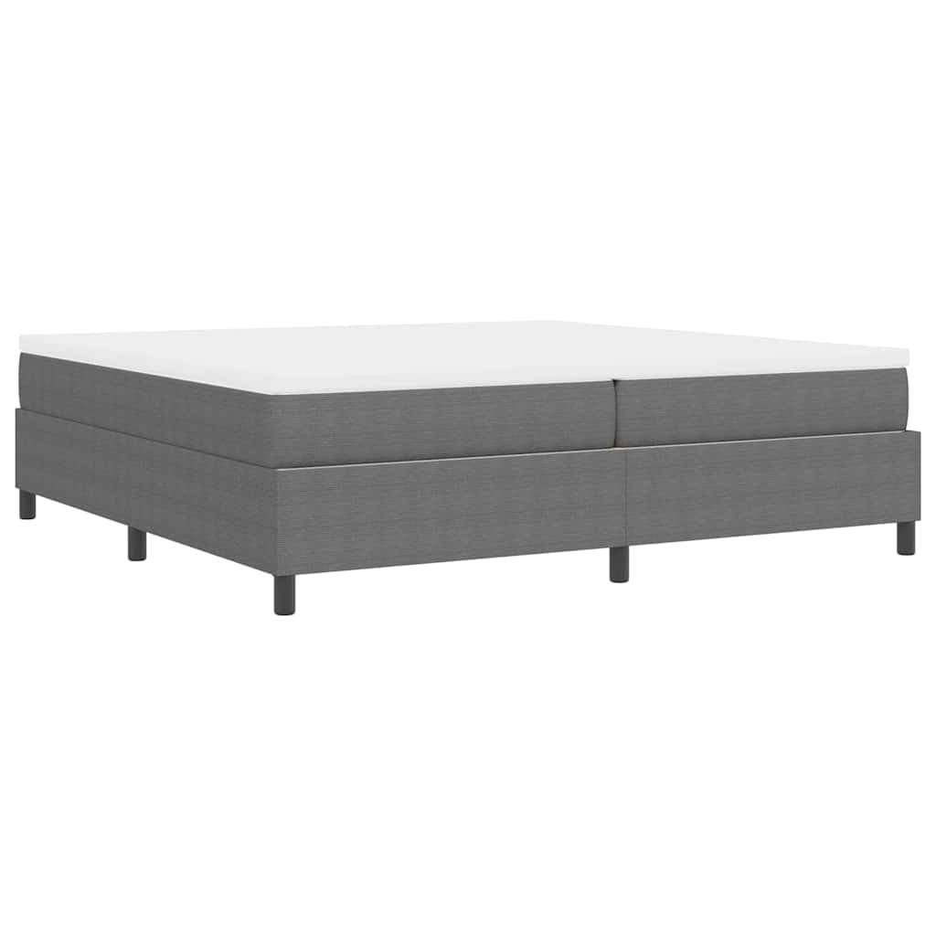 Box spring seng Lys Grå og Hvid 200 x 200 cm Velourstof