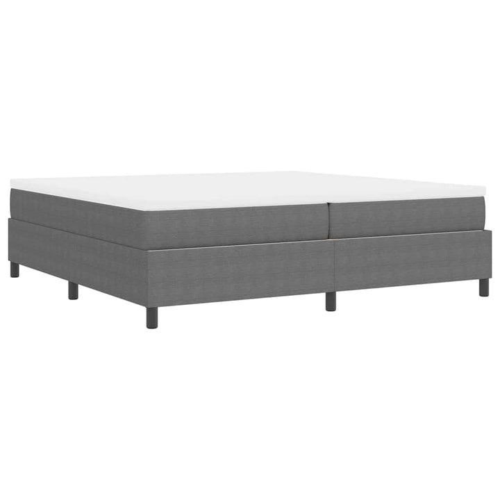 Box spring seng Lys Grå og Hvid 200 x 200 cm Velourstof