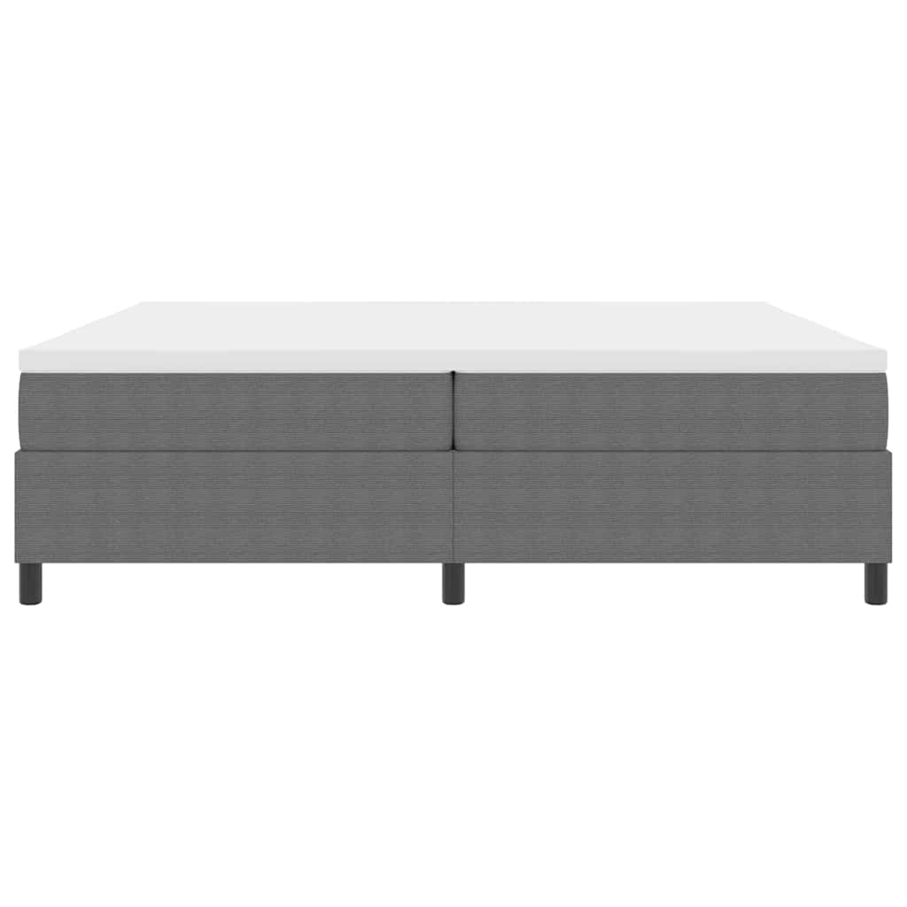 Box spring seng Lys Grå og Hvid 200 x 200 cm Velourstof