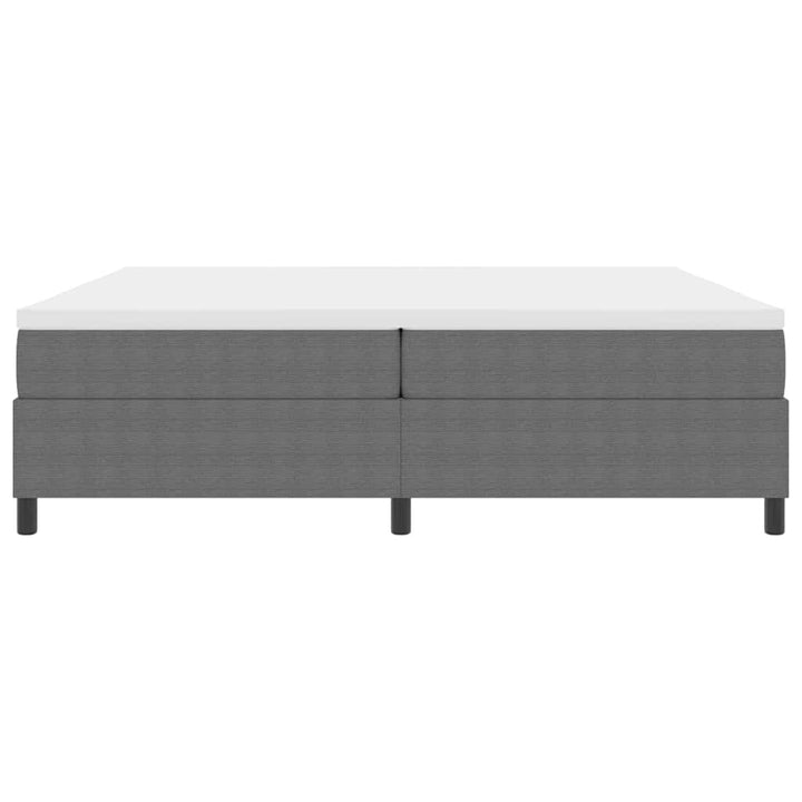 Box spring seng Lys Grå og Hvid 200 x 200 cm Velourstof