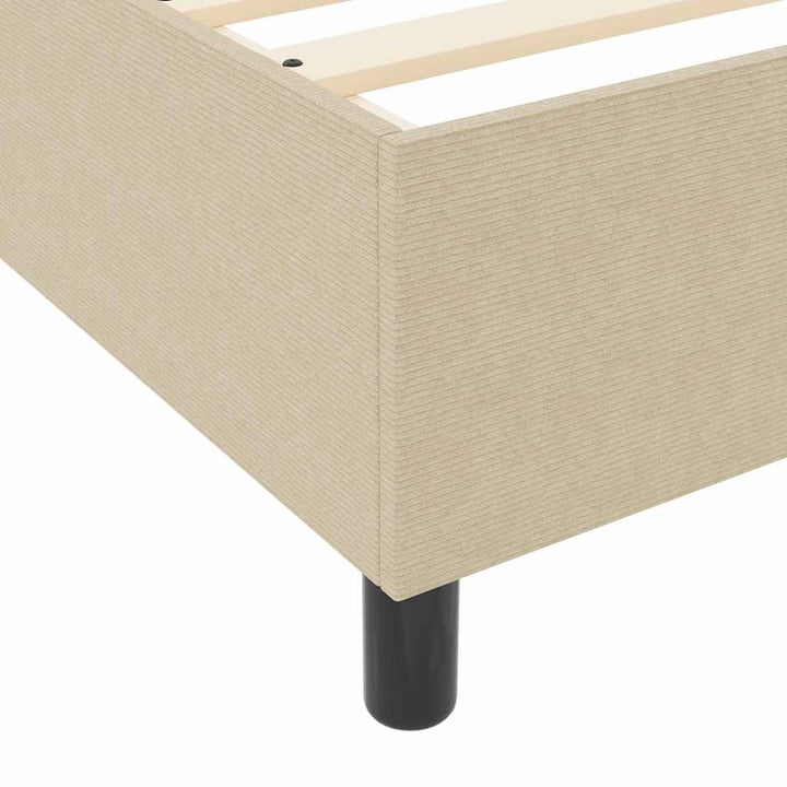Box spring seng Lys Grå og Hvid 200 x 200 cm Velourstof