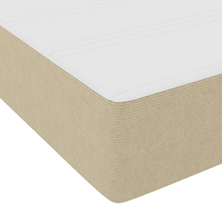 Box spring seng Lys Grå og Hvid 200 x 200 cm Velourstof