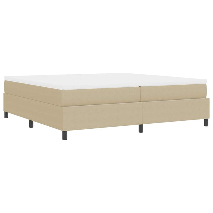 Box spring seng Lys Grå og Hvid 200 x 200 cm Velourstof