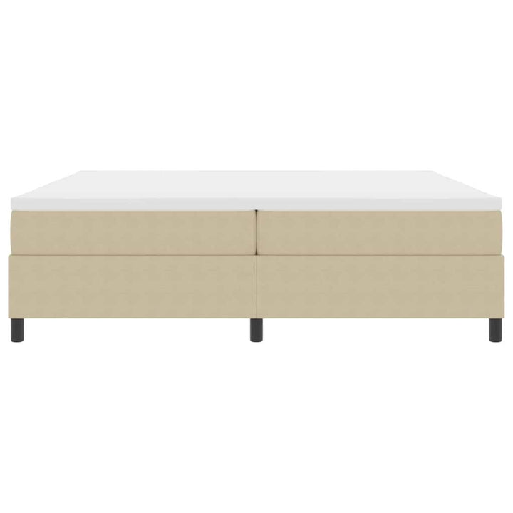 Box spring seng Lys Grå og Hvid 200 x 200 cm Velourstof